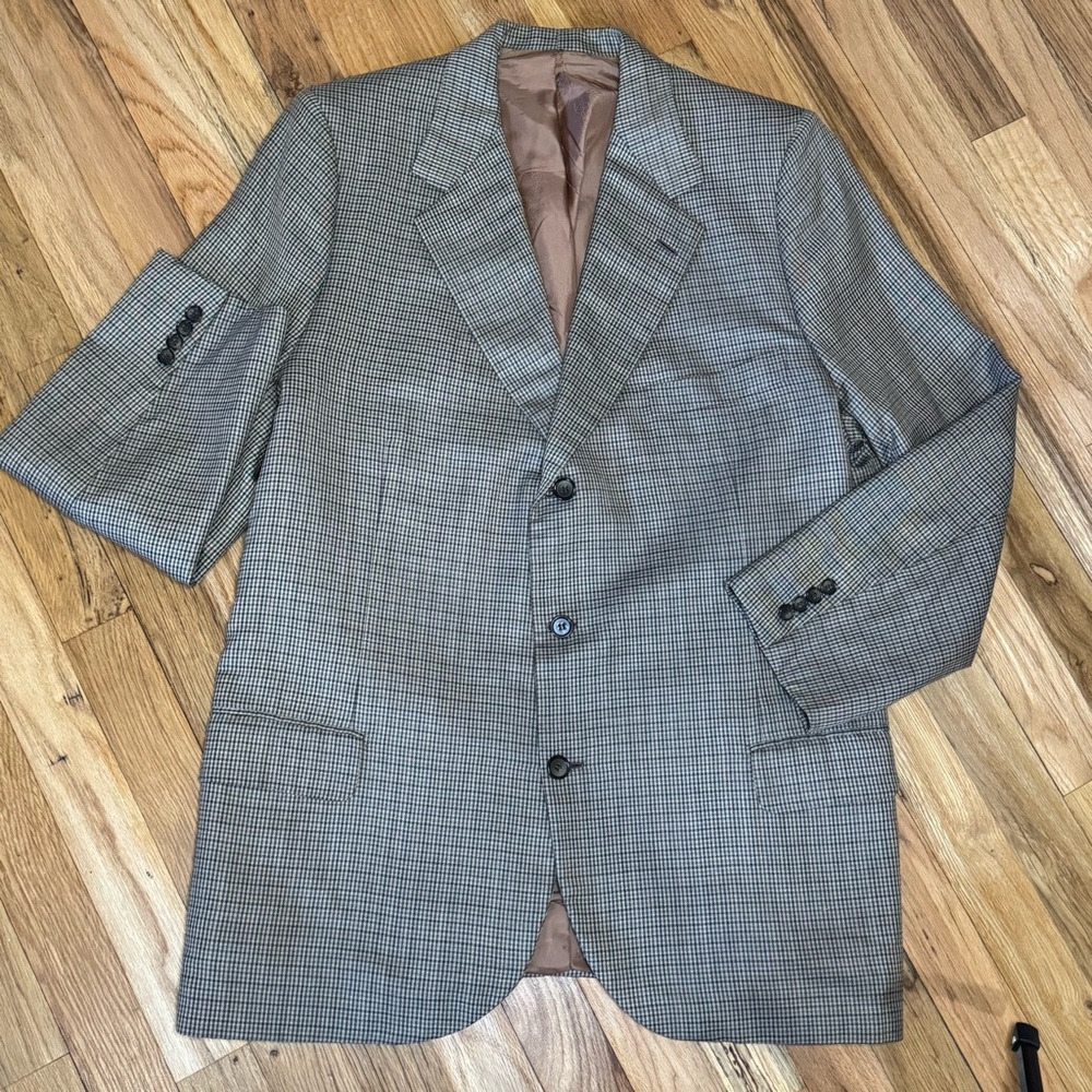 Vintage Brioni for Neiman Marcus Men's Nomentano Checkered Sport Coat